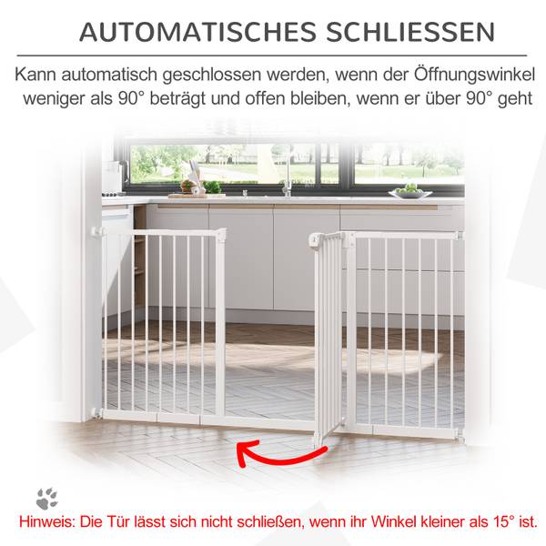 Hundegitter CP343 Weiß - Kunststoff - 2 x 77 x 137 cm