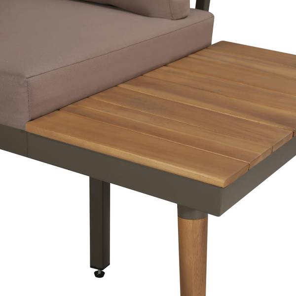 Garten-Sofagarnitur 44239 (4-teilig) Braun - Polyester - Akazie - 230 x 65 x 200 cm