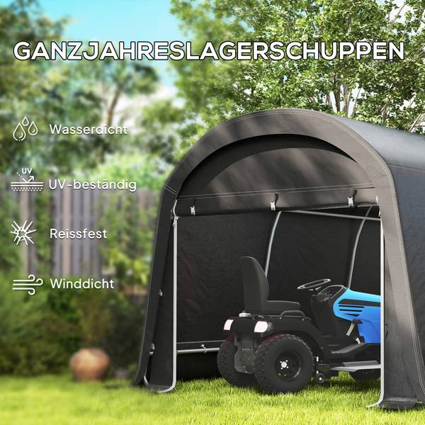 Gerätezelt 84H-301V00CG Grau - Metall - 300 x 230 x 450 cm
