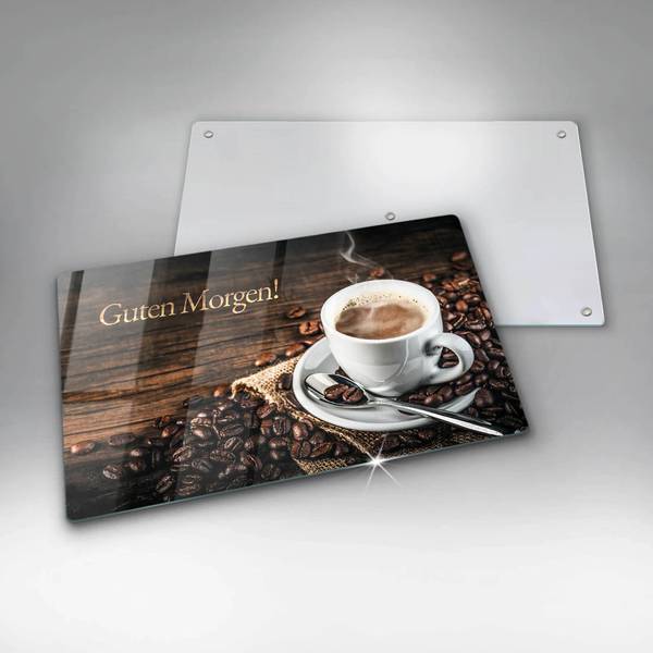 Schneidebrett Guten Morgen! Braun - Glas - 30 x 52 x 1 cm