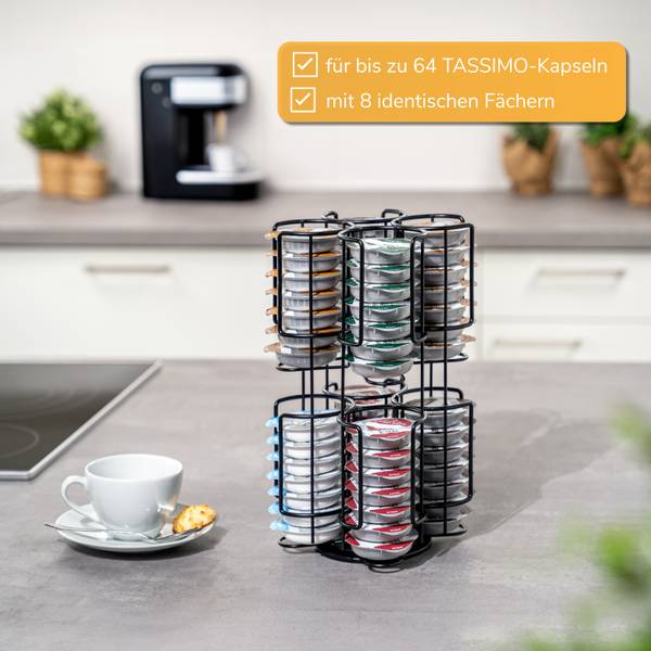 Kaffeekapselständer 55375 Schwarz - Metall - 19 x 31 x 19 cm