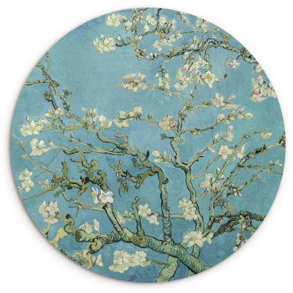 Cercle mural Fleur d'amandier 60 x 60 cm