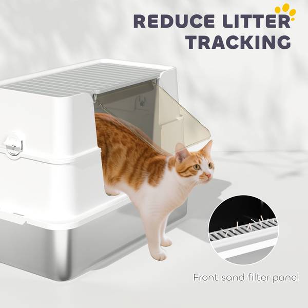 Katzenklo D31-142V00LG Grau - Metall - 41 x 45 x 61 cm
