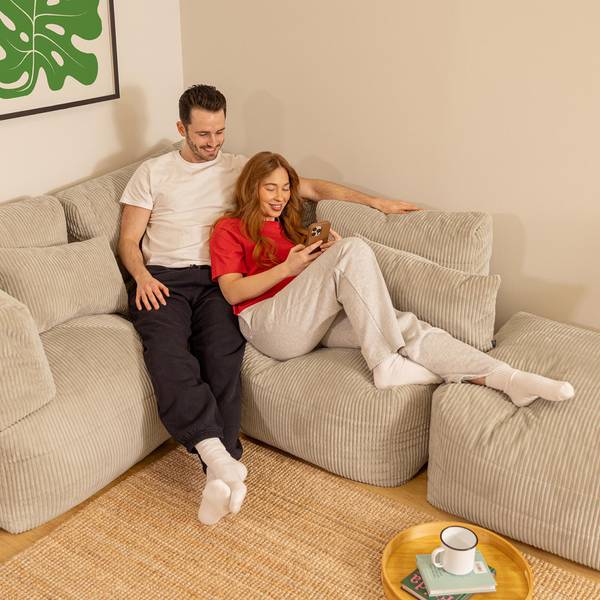 Modulares Sitzsack Sofa Noa 4-tlg. Beige