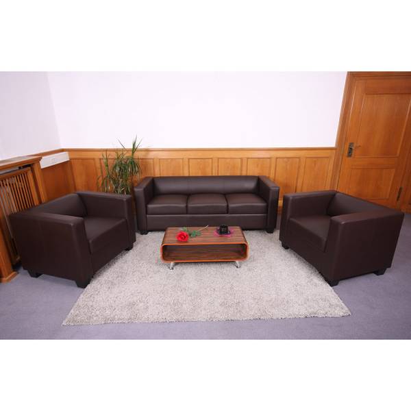Sofagarnitur Lille (3-teilig) Dunkelbraun