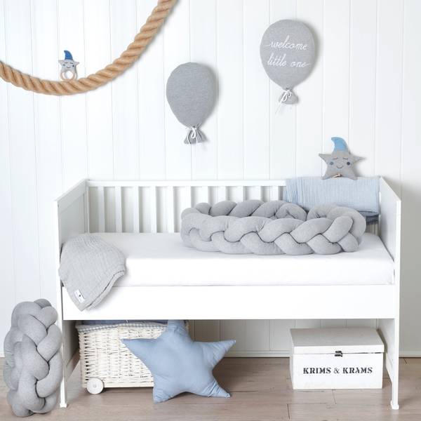 Bettschlange Nordic I Grau - Textil - 17 x 10 x 180 cm