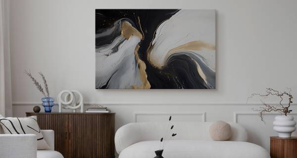 Leinwandbild Marmor moderne Muster 120 x 80 x 80 cm