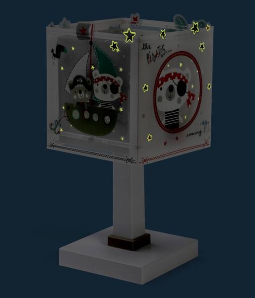 Kinder-Nachttischlampe Piraten Kunststoff - 15 x 30 x 15 cm