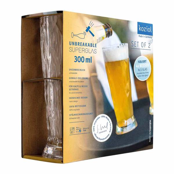 Superglas Club No. 10 (2er-Set) Kunststoff - Fassungsvermögen: 0.3 L - Crystal Clear