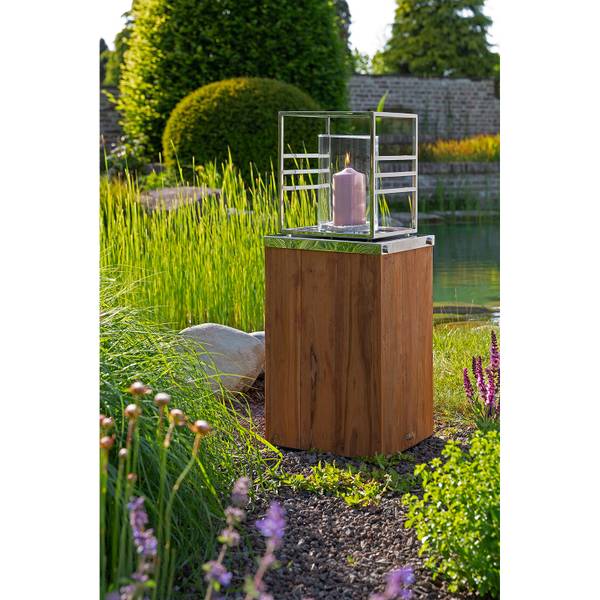 Windlicht MALIBU Silber - Metall - 26 x 30 x 26 cm