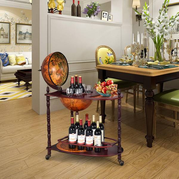 Wijnrek TI73162NL bruin - plaatmateriaal op houtbasis - 45 x 88 x 70 cm