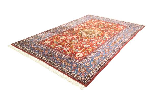 Handgeknüpft Kurzflorteppiche Rot - Wolle - 214 x 1 x 320 cm