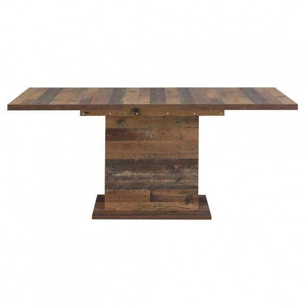 Table extensible BUCK Marron - En partie en bois massif - 200 x 77 x 90 cm