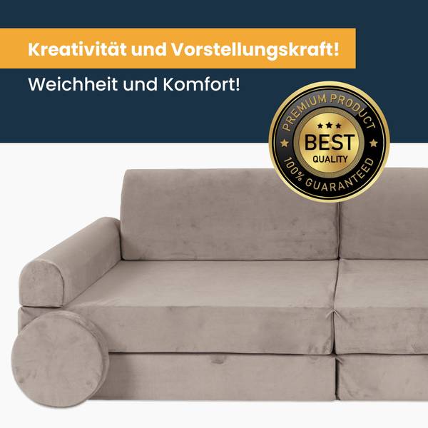 Kindersofa – Spielsofa für Kinder Grau