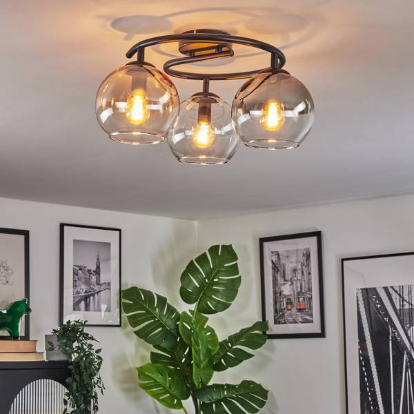 Deckenleuchte Cesaro Grau - Gelb - Metall - 16 x 16 x 16 cm