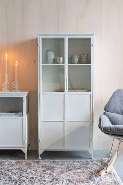 Wandschrank MIYA Weiß - Metall - 35 x 150 x 68 cm