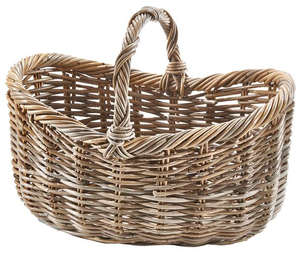 Korb EMMA Grau - Rattan - 40 x 37 x 50 cm