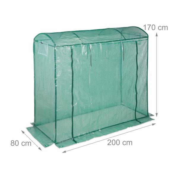 Tomatengewächshaus 170x200x80 Grün - Stahl - 80 x 170 x 200 cm