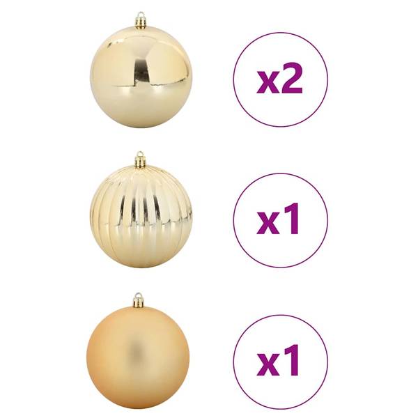 Weihnachtskugeln 3700000059-4 4er Set Gold