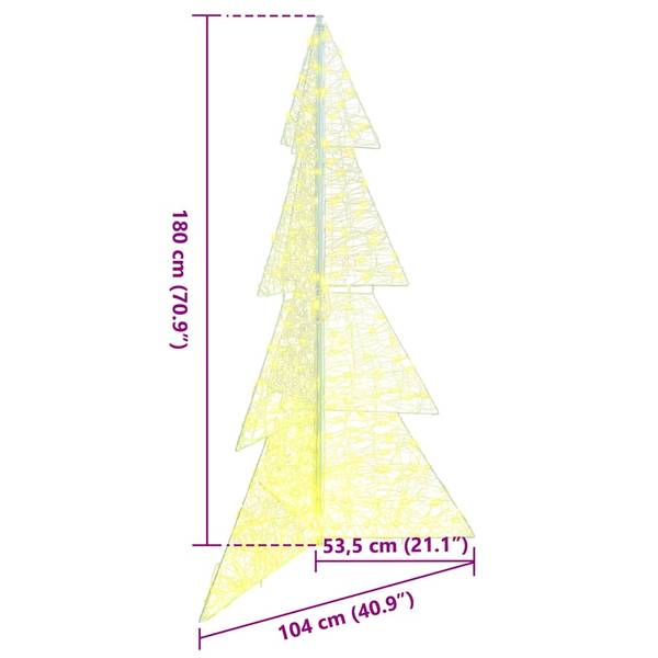 Kerstversiering 3700000146 geel - Hoogte: 180 cm