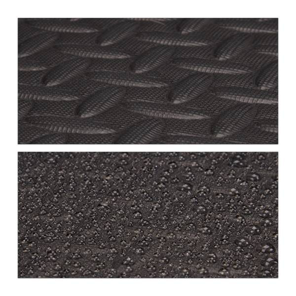 Schutzmatte Boden 8er Set Schwarz - Kunststoff - 60 x 1 x 60 cm