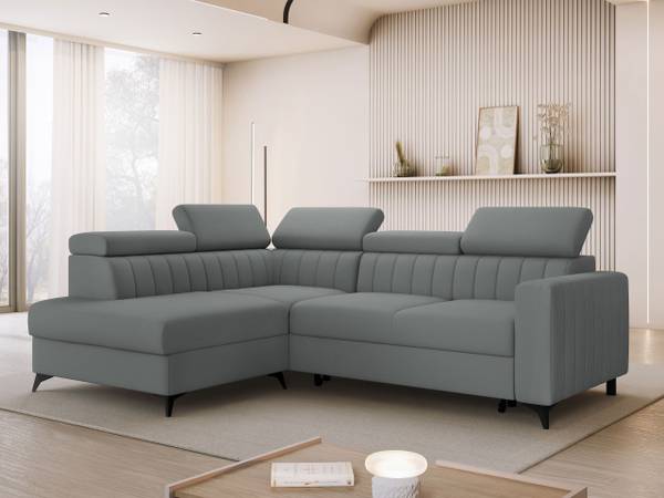 Ecksofa Milano 2RRLXP Granit - Ecke davorstehend links