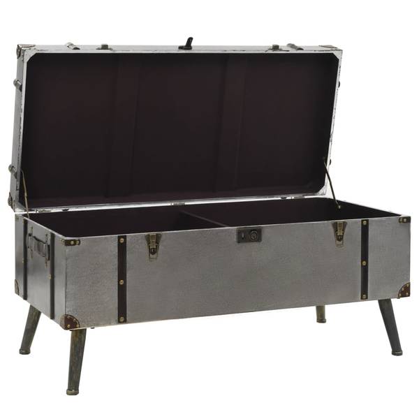 Table basse 245759 Argenté - Aluminium - 51 x 48 x 102 cm