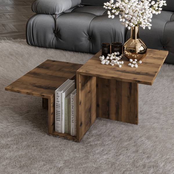 Couchtisch Relinda Nussbaum Dekor