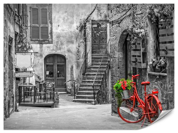 Fototapete Gasse Toskana Straße 300 x 210 x 210 cm