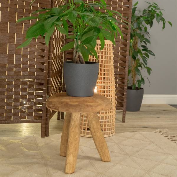 Hocker Klara Braun - Massivholz - 28 x 28 x 28 cm
