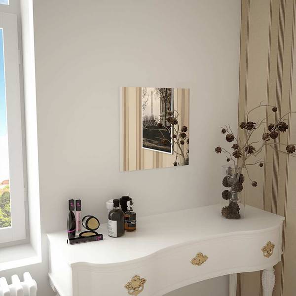 Wandspiegel 3000404-1 Silber - Spiegelglas - 40 x 1 x 40 cm