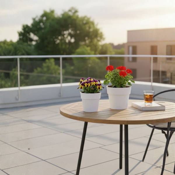 Blumentopf Silva Ecru - 14 x 13 x 14 cm