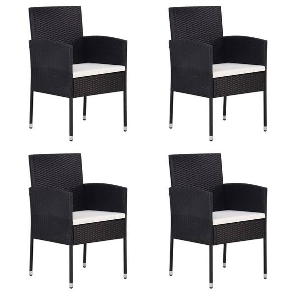Gartenstuhl 3048864-2 (4er Set) Weiß - Stahl - 52 x 88 x 56 cm