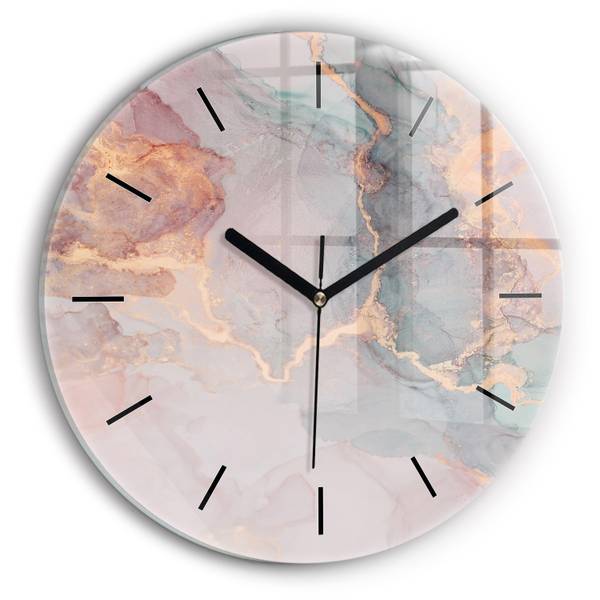 Wanduhr Naturmuster Glas - 30 x 30 x 0 cm
