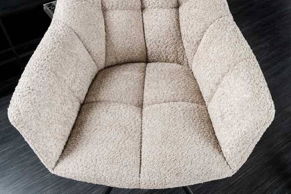 Stuhl PAPILLON Beige - Bouclé - Polyester - 65 x 83 x 66 cm