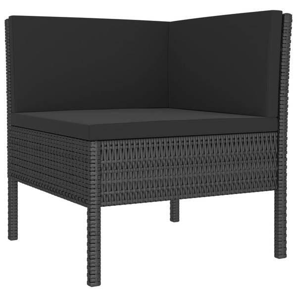 Garten-Lounge-Set 8er Set DE722 Schwarz - Rattan - 69 x 69 x 69 cm
