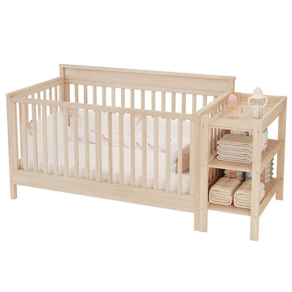 Babybett SafeNatur Ⅰ Braun - Kiefer - 75 x 90 x 185 cm