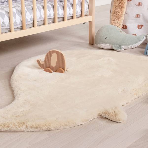 Teppich Huggy Whale Creme