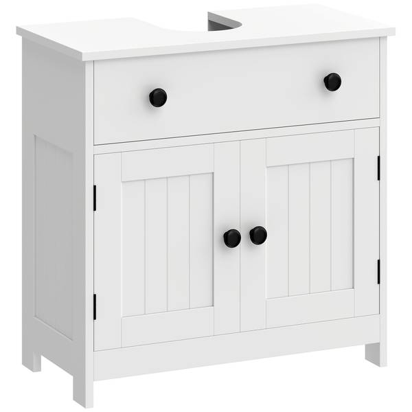 Waschbeckenunterschrank 834-929V90WT Weiß - Holzwerkstoff - 30 x 60 x 60 cm