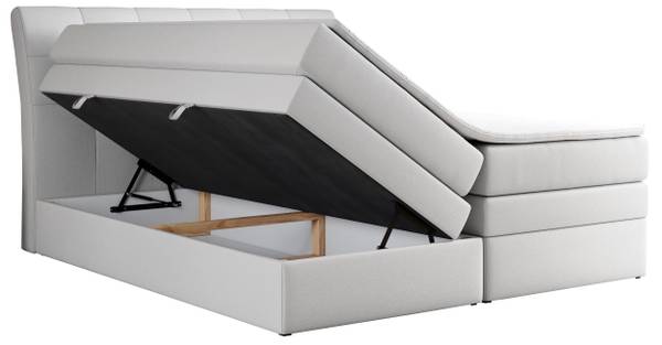 Boxspringbett GOLD 10 KING Weiß - Breite: 180 cm - H4