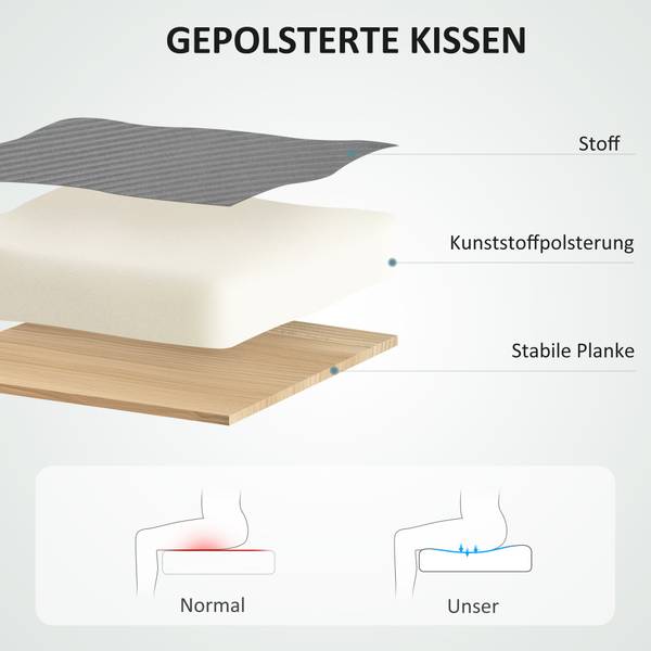 Bürostuhl 921-769V00GY Grau - Textil - 58 x 121 x 62 cm