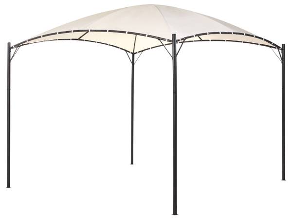 Pergola de jardin VOMERO Beige - Noir - Métal - 305 x 212 x 305 cm