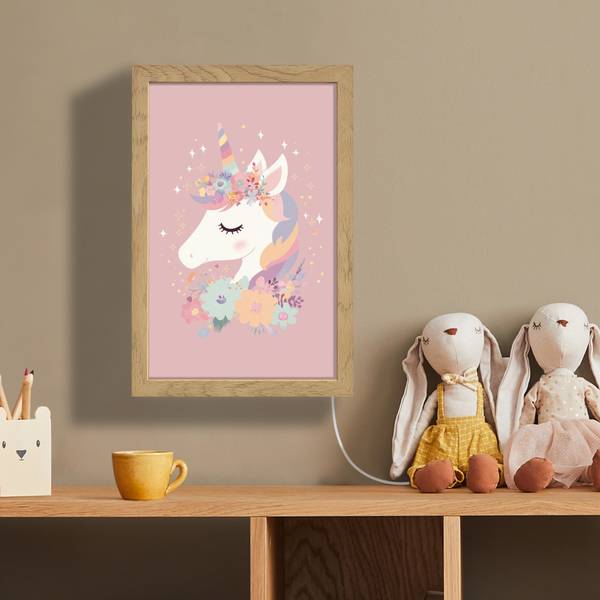 WANDLEUCHTE Einhorn 20 x 30 cm