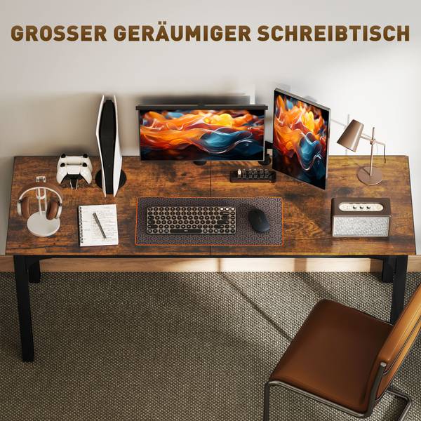bureau 920-096V80RB bruin - plaatmateriaal op houtbasis - 60 x 75 x 180 cm
