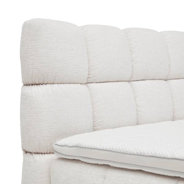 Boxspringbett BUBBLE BOX Weiß - Metall - Textil - Holz teilmassiv - 186 x 1 x 180 cm
