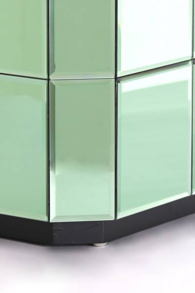 Tisch LUCIANO Grün - Glas - 40 x 100 x 40 cm