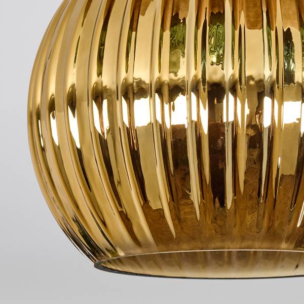 Deckenleuchte Cesaro Blau - Gold - Grün - Aluminium - Klarglas - 29 x 34 x 79 cm