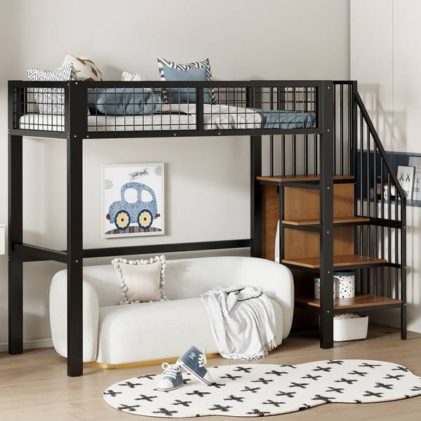 Hochbett MetalAttic Ⅰ Schwarz