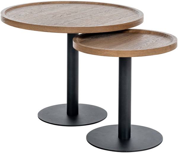 Bijzettafel Aspen set van bruin