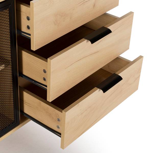 Buffet Isis 2 portes Marron - Bois manufacturé - 130 x 70 x 40 cm